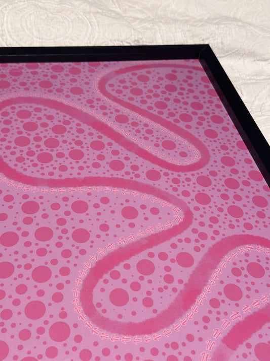 Buru Wandering (Pink) A3 Framed Digital Art
